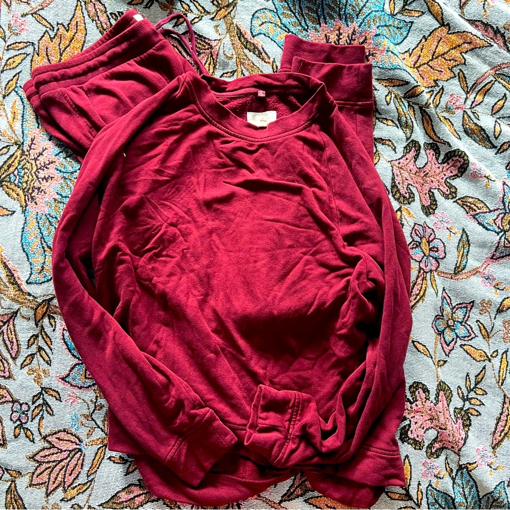 Lou and grey burgundy pj set
